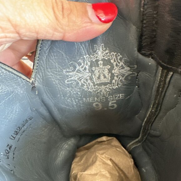 Tanner Mark Boots Mens TM205539 Print Fish Black Top Made in Mexico Size 9.5 - Picture 10 of 10